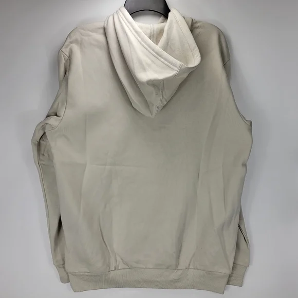 Adidas Athletic Pullover Big Logo Hoodie Sweatshirt Mens Large L Beige JJ3302 - Picture 8 of 11